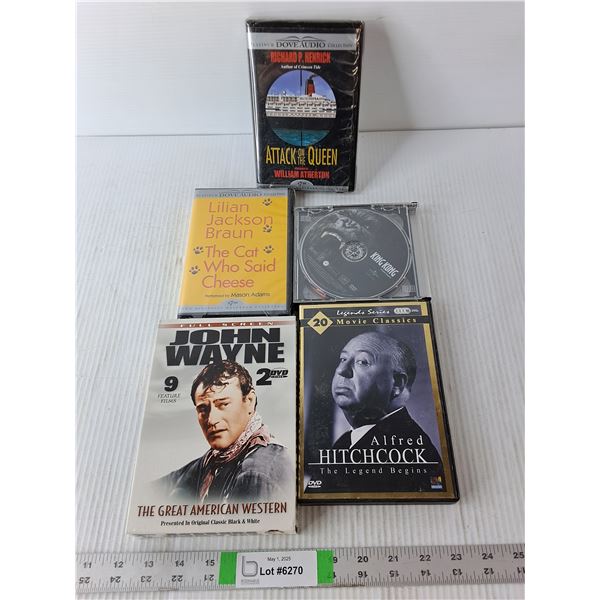 Assorted DVD Sets including John Wayne and Alfred Hitchcock