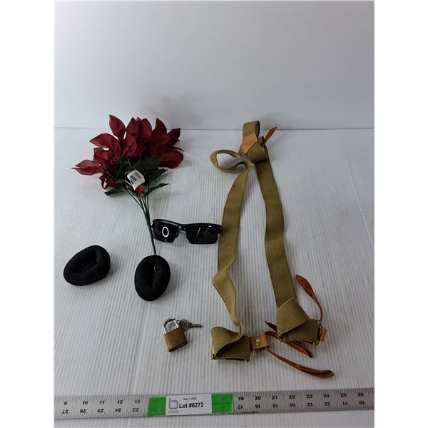 Faux Poinsettia, Wrist Weights, Suspenders, Misc.