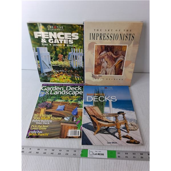 (4) Books/Magazines- Art of Impressions, Decks & Fences