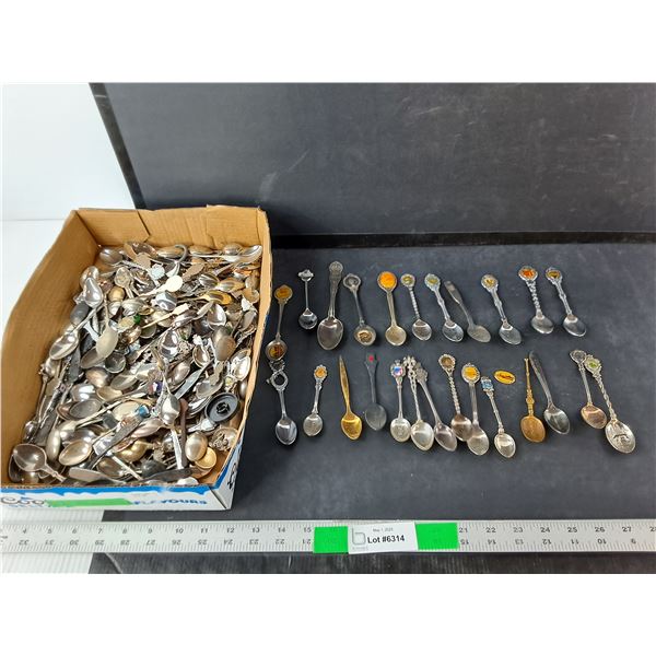 Lot of Vintage Souvenir Spoons- Penticton, Kamloops, Moose Jaw, Misc.