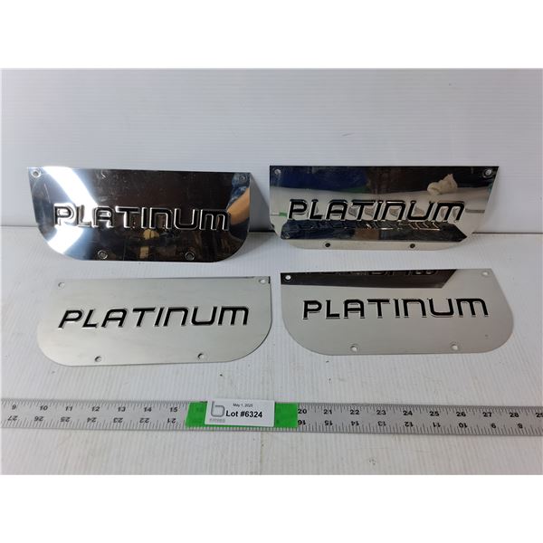 (4) Platinum Mudflap Logos
