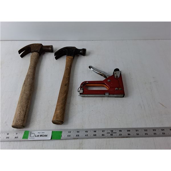 (2) Vintage Hammer & Staple Gun
