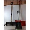 Image 1 : **(3) Plastic Shovels Up to 56" Tall- Yard Works, Garant, Shopmaster, Cannot Ship