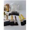 Image 2 : Tools Lot- (5) Paintbrushes, Nails, Vol-Con tester, Misc.