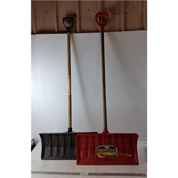 *(2) Plastic Snow Shovels 55.5"  Tall, Cannot Ship