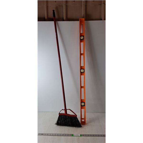 *4 Ft. Long Level & Vileda Broom, Cannot Ship