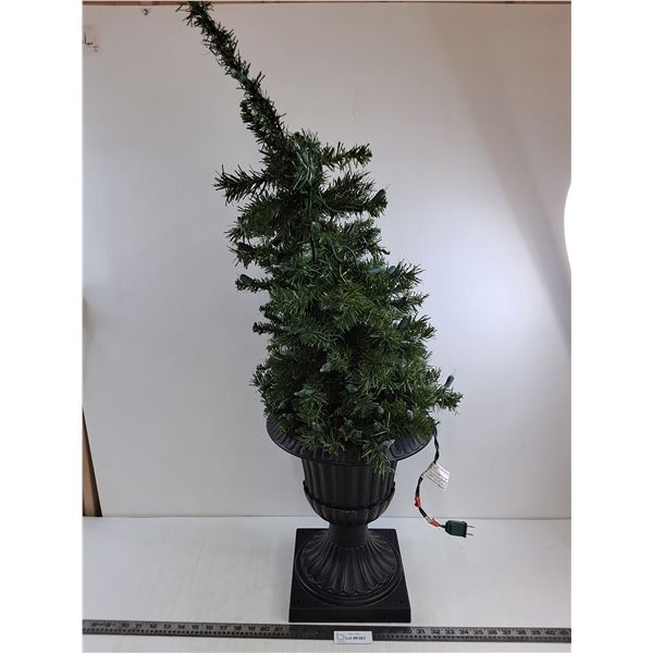 Small Artificial 40" Electrified Tree in Pot - Test Failed - As is