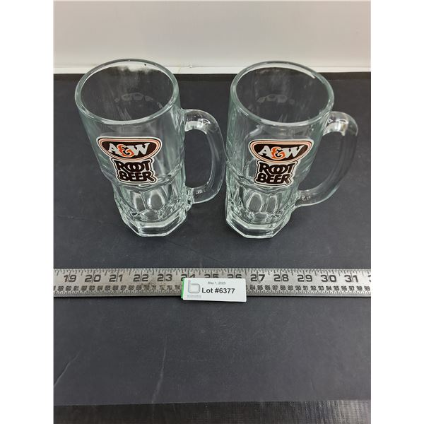(2) A&W Root Beer Glass Mugs