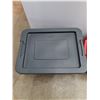 Image 2 : *(2) Plastic Totes with Lids - 23 x 17 x 17" - Cannot Ship
