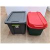 Image 4 : *(2) Plastic Totes with Lids - 23 x 17 x 17" - Cannot Ship