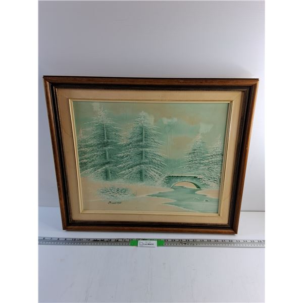 Framed Wall Art Painting 25 x 22"