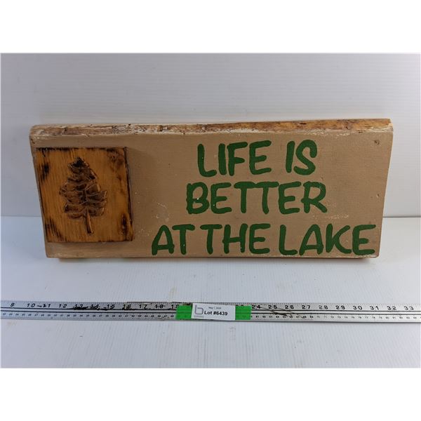 Life is Better At The Lake Wall Decor 23 x 10"