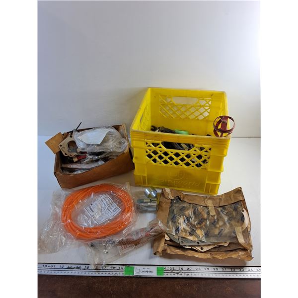 Assorted Lot - Milk Crate, Oxygen Supply Tube and Misc - Cannot Ship