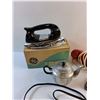 Image 2 : Vintage Irons, Metal Tea Cups, Cord and Misc - As Is