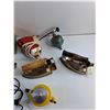 Image 5 : Vintage Irons, Metal Tea Cups, Cord and Misc - As Is