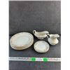 Image 1 : Ceramic Plates, Gravy Boat and Creamer