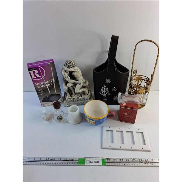 Indoor TV Antenna, Avon Ornament & Perfume Bottle, Ceramic Mug, Outdoor Decoration and Misc