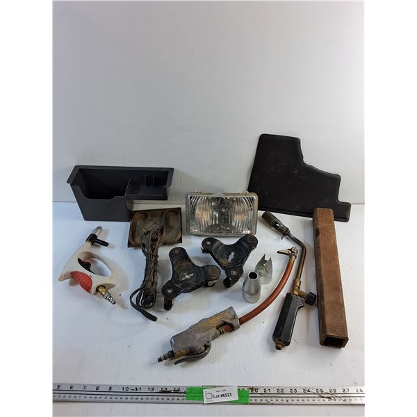 Headlight, Air Nozzles, Propane Torch, Rubber Mat and Misc