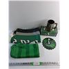 Image 1 : Saskatchewan Roughriders Collectors Flags, Beerstein, Circular Blade and Tissues