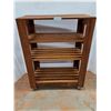 Image 1 : *Wood 4 Tier Shelf on Wheels 39" Tall x 30" x 15", Cannot Ship