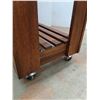 Image 3 : *Wood 4 Tier Shelf on Wheels 39" Tall x 30" x 15", Cannot Ship