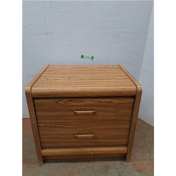*Wood Nightstand with Drawers 22" Tall x 24" x18", Cannot Ship