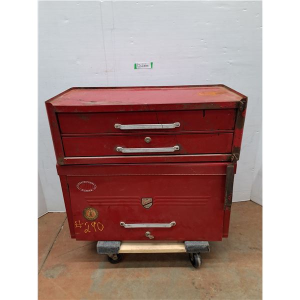 *Metal Toolbox 27" Long x 12.5" Wide x 23" Tall , Dolly Not Included. Cannot Ship
