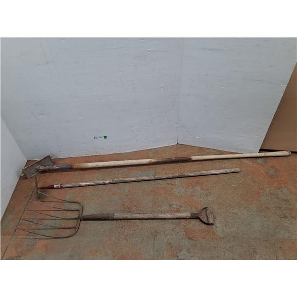 *Yard Tools Up to 6 Ft. Long- Pitchfork, Garden Hoe & Concrete Tool, Cannot Ship