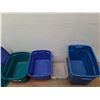 Image 2 : *(4) Plastic Totes with Lids, Cannot Ship