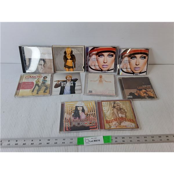(10) CDs- Britney Spears, Christina Aguilera, Josh Groban, Misc.