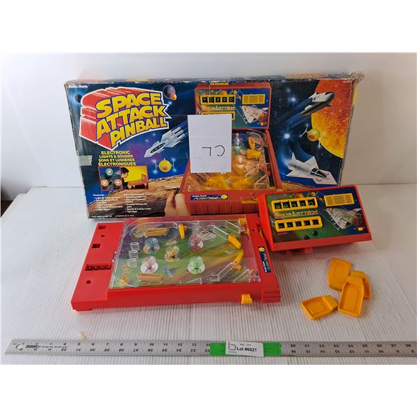 Vintage Space Attack Pinball Game- As Is