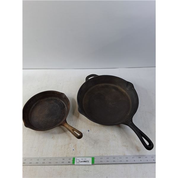 Cabelas 12" Skillet and Unnamed 9" Cast Iron Pan