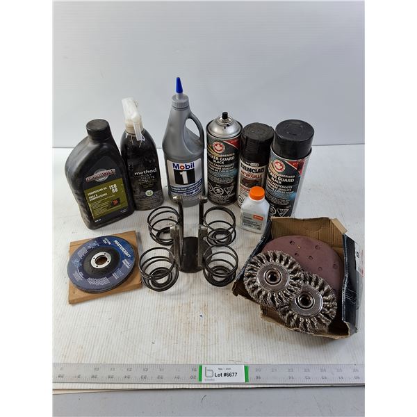 Various Chemicals,Oil,and Grinding/Sanding Pads-Cannot Ship