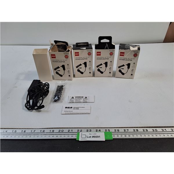 (4) RCA Universal AC to DC Power Adaptor - As Is