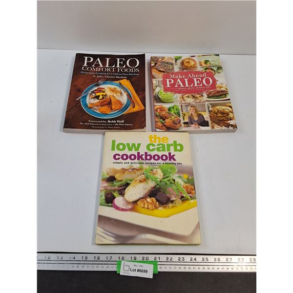 (3) Cookbooks - Paleo, Low-Carb