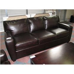 Brown Leather 2pc Sofa Set