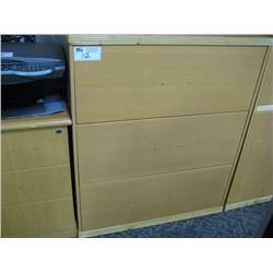 3 Door Maple Lateral File Cabinet