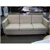 Image 1 : Cream Leather Sofa & Love Seat Set