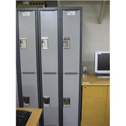 Grey Bank Of 4 Door Lockers