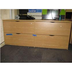 Oak Credenza/maple Cupboard