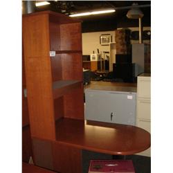 Cherry Bullet Top Desk With Hutch