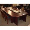 Image 1 : 12 Foot Mahogany Inlay Boardroom Table