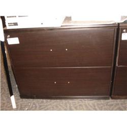 Brazilian Walnut 2 Drawer Lateral File Cabinet