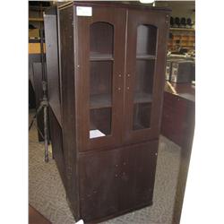 Brazilian Walnut Glass Door Cabinet