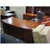 Image 2 : Cherry U-Shaped Executive Desk C/w 2 Drawer