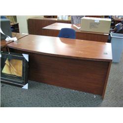 Cherry Bow Front Desk