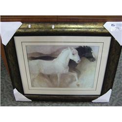 White/black Horse Print