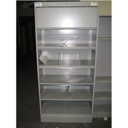 6 Drawer Grey Lateral Filing Cabinet/bookshelf