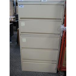 Storwal Cream  5 Drawer File Cabinet