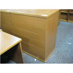 Oak 3drawer Lateral File Cabinet